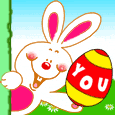 Gif animé Pâques lapin
